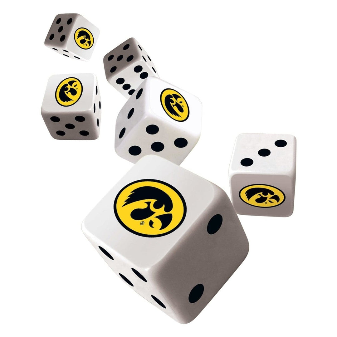 Iowa Hawkeyes Dice Set 6-Piece D6 Gaming Dice Standard Size Team Logo Colors Image 2