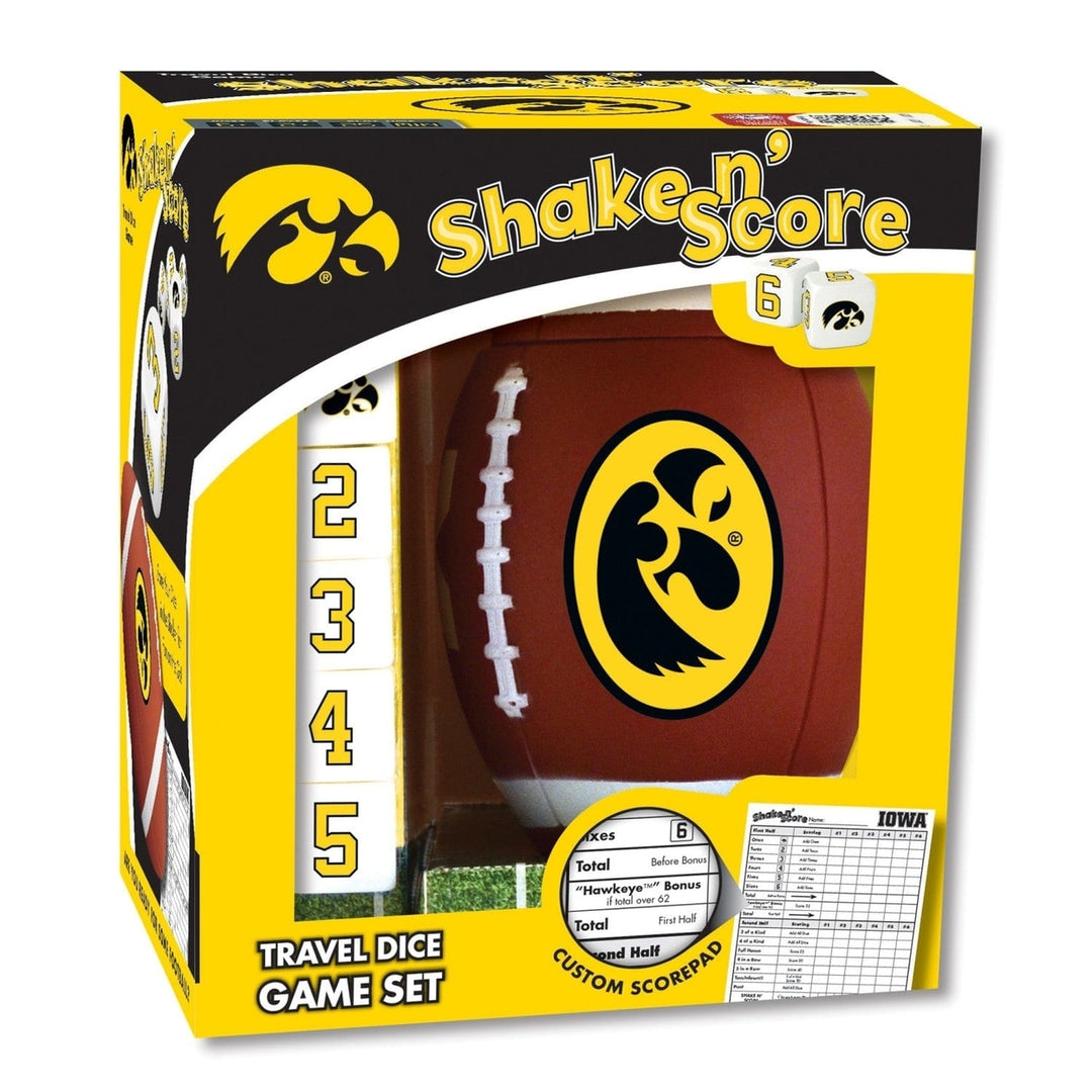 Iowa Hawkeyes Shake n Score Dice Game Officially Licensed NCAA Travel Game Image 1