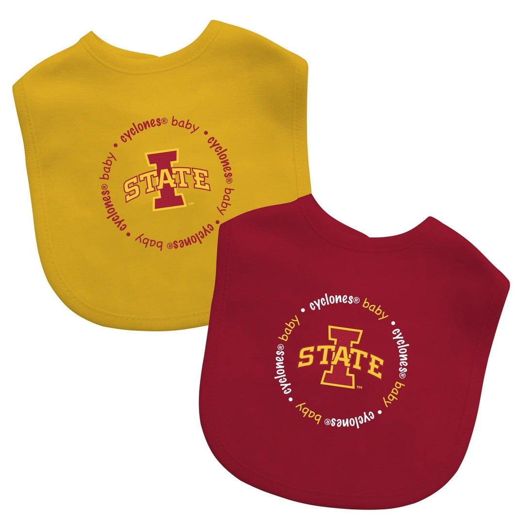 Iowa State Cyclones Baby Bibs 2-Pack Cotton Embroidered Team Logo Unisex Image 1