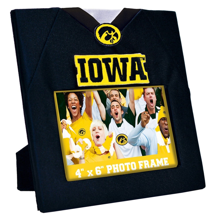 Iowa Hawkeyes Uniform Frame 4x6 Picture Easel Wall Hanger NCAA Licensed Image 1