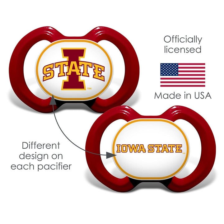 Iowa State Cyclones Pacifier 2-Pack BPA-Free Orthodontic Silicone Infant Care Image 3