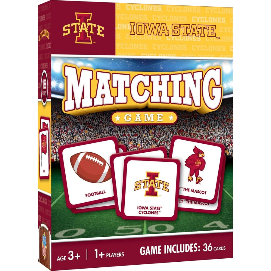 Iowa State Cyclones Matching Game NCAA Memory Cards Family Fun 18 Pairs Image 1