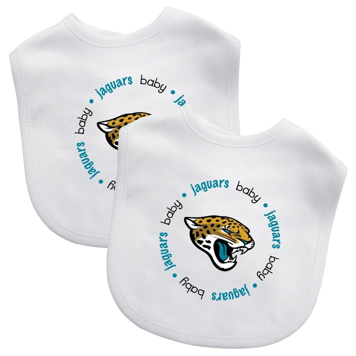 Jacksonville Jaguars Baby Bibs 2-Pack Cotton Embroidered Team Logo Unisex Image 1