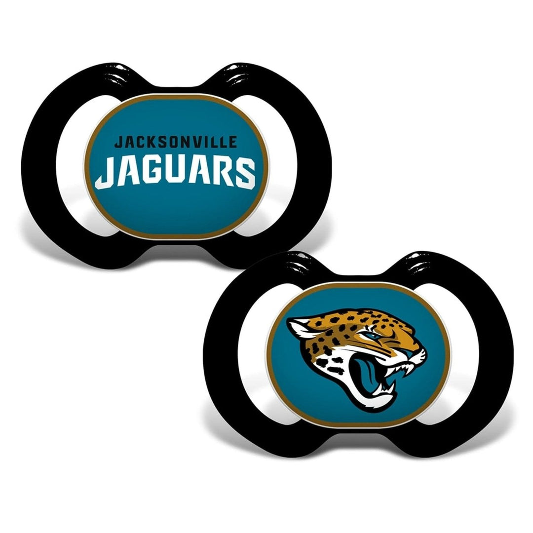 Jacksonville Jaguars Pacifier 2-Pack BPA-Free Silicone Infant Pacifiers Image 1