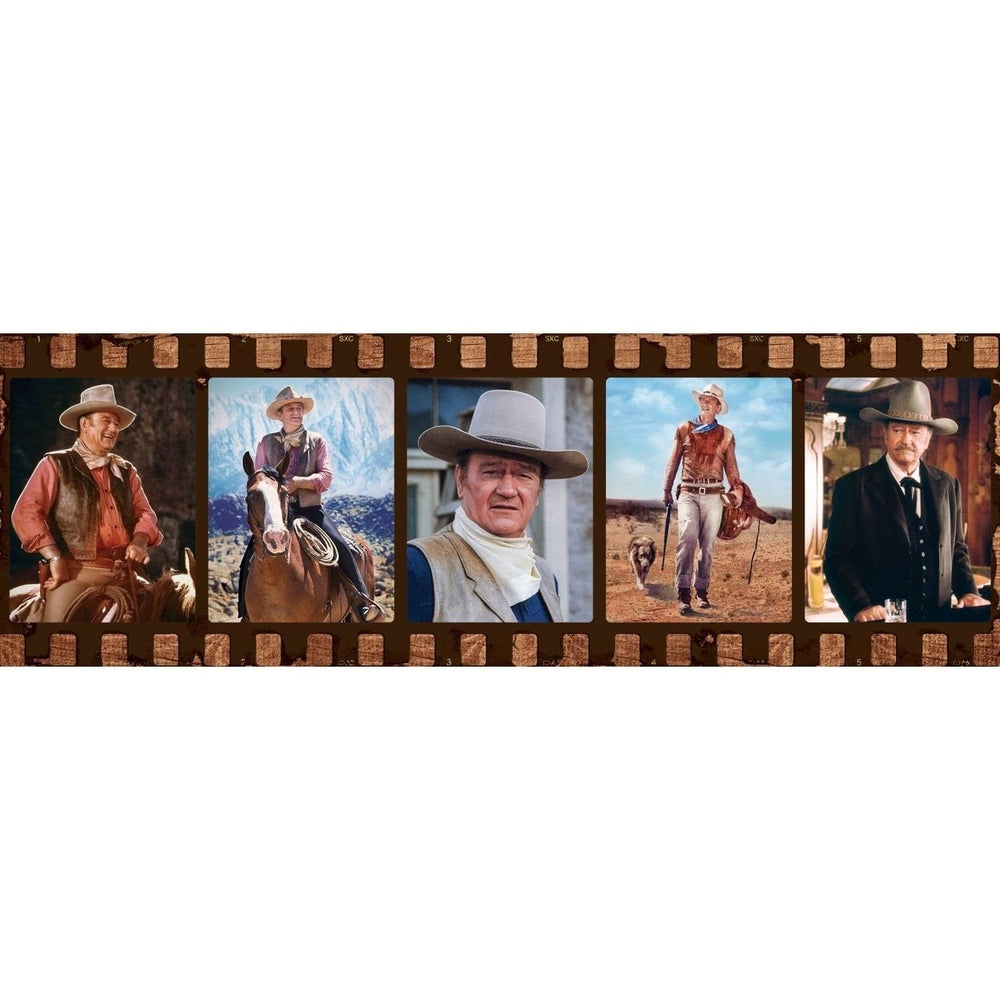 John Wayne 1000 Piece Panoramic Puzzle Forever in Film Made in USA Recycled Material Image 2