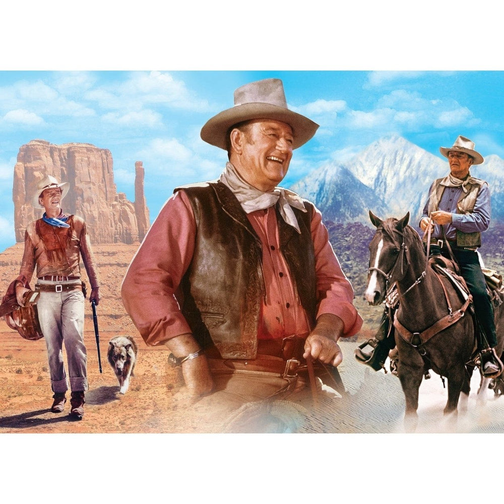 John Wayne 1000 Piece Jigsaw Puzzle On the Trail 13x39 Made in USA Recycled Image 2