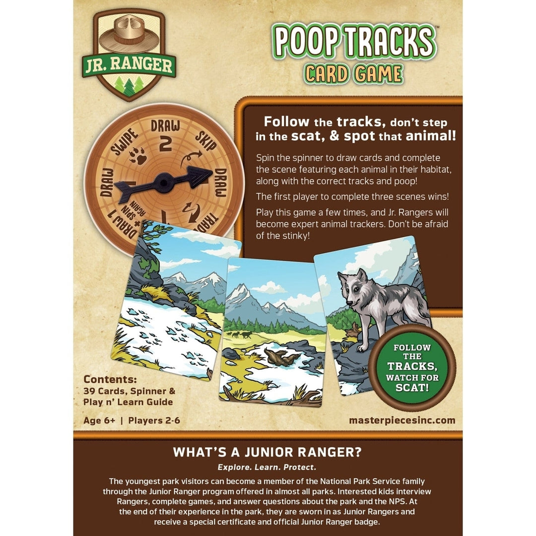 National Parks Jr. Ranger Poop Tracks Card Game Educational Family Fun Game Image 3