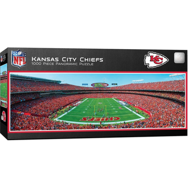 Kansas City Chiefs 1000 Piece Jigsaw Puzzle Panoramic Arrowhead Stadium Image 1