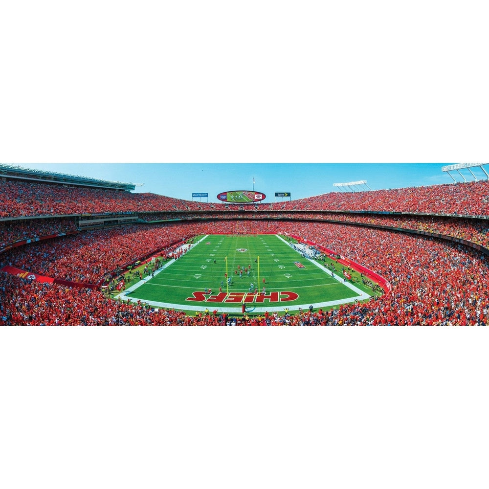 Kansas City Chiefs 1000 Piece Jigsaw Puzzle Panoramic Arrowhead Stadium Image 2