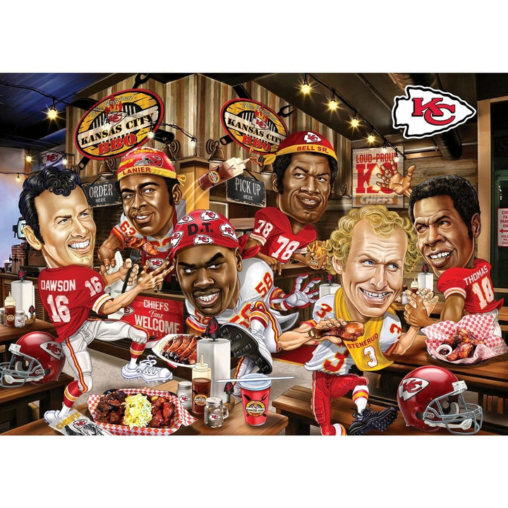 Kansas City Chiefs 500 Piece Jigsaw Puzzle NFL Players 15x21 Recycled Material Image 2