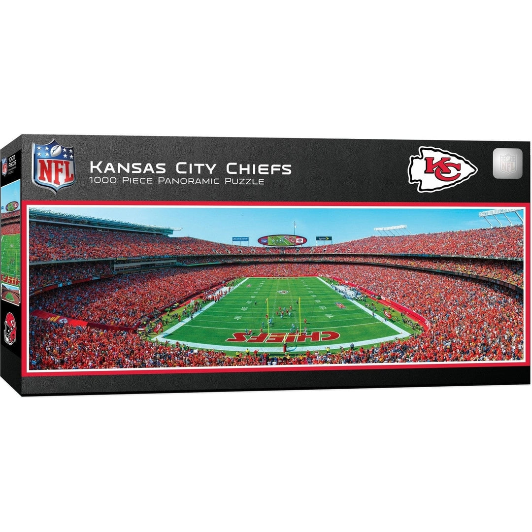 Kansas City Chiefs 1000 Piece Jigsaw Puzzle Panoramic Arrowhead Stadium Image 4