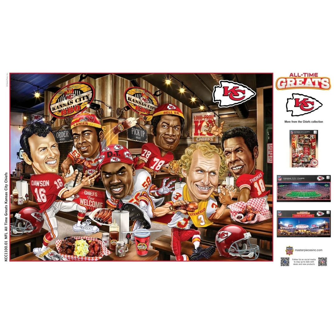 Kansas City Chiefs 500 Piece Jigsaw Puzzle NFL Players 15x21 Recycled Material Image 4