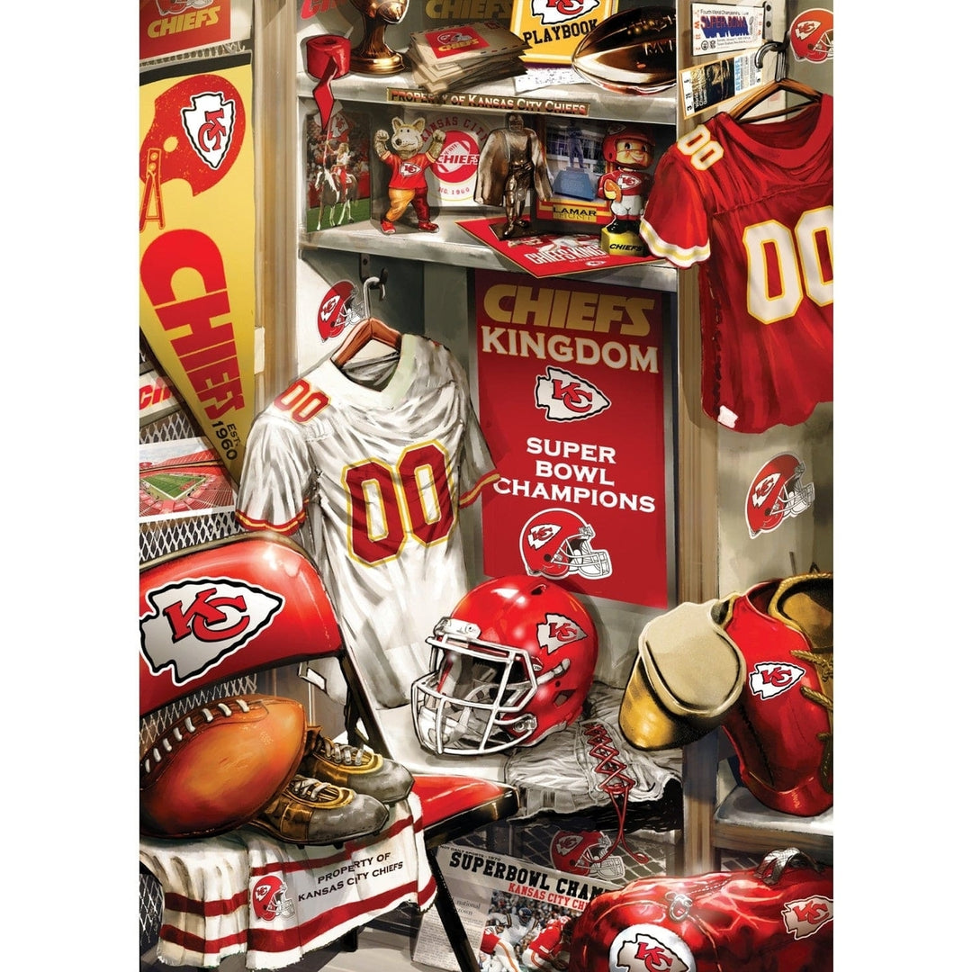 Kansas City Chiefs Jigsaw Puzzle 500 Piece MasterPieces Team Locker Room Design Image 2