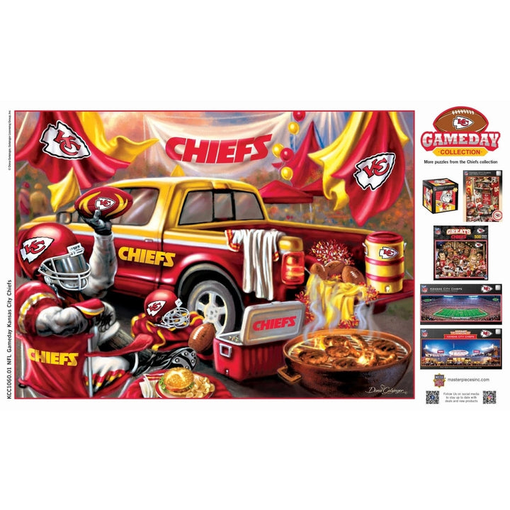 Kansas City Chiefs 1000 Piece Gameday Jigsaw Puzzle 19.25x26.75 Recycled Material Image 4