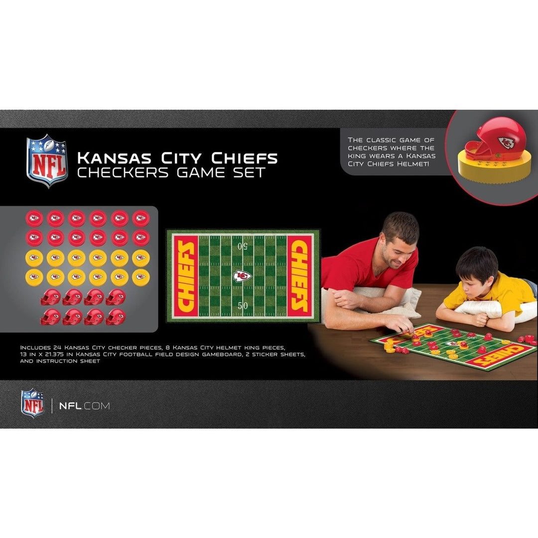 Kansas City Chiefs Checkers Board Game MasterPieces NFL 13x21.375 Inches Image 3