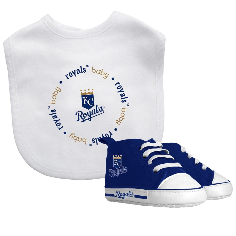 Kansas City Royals Baby Gift Set 2 Piece Bib Pre-Walkers Official MLB Team Image 1