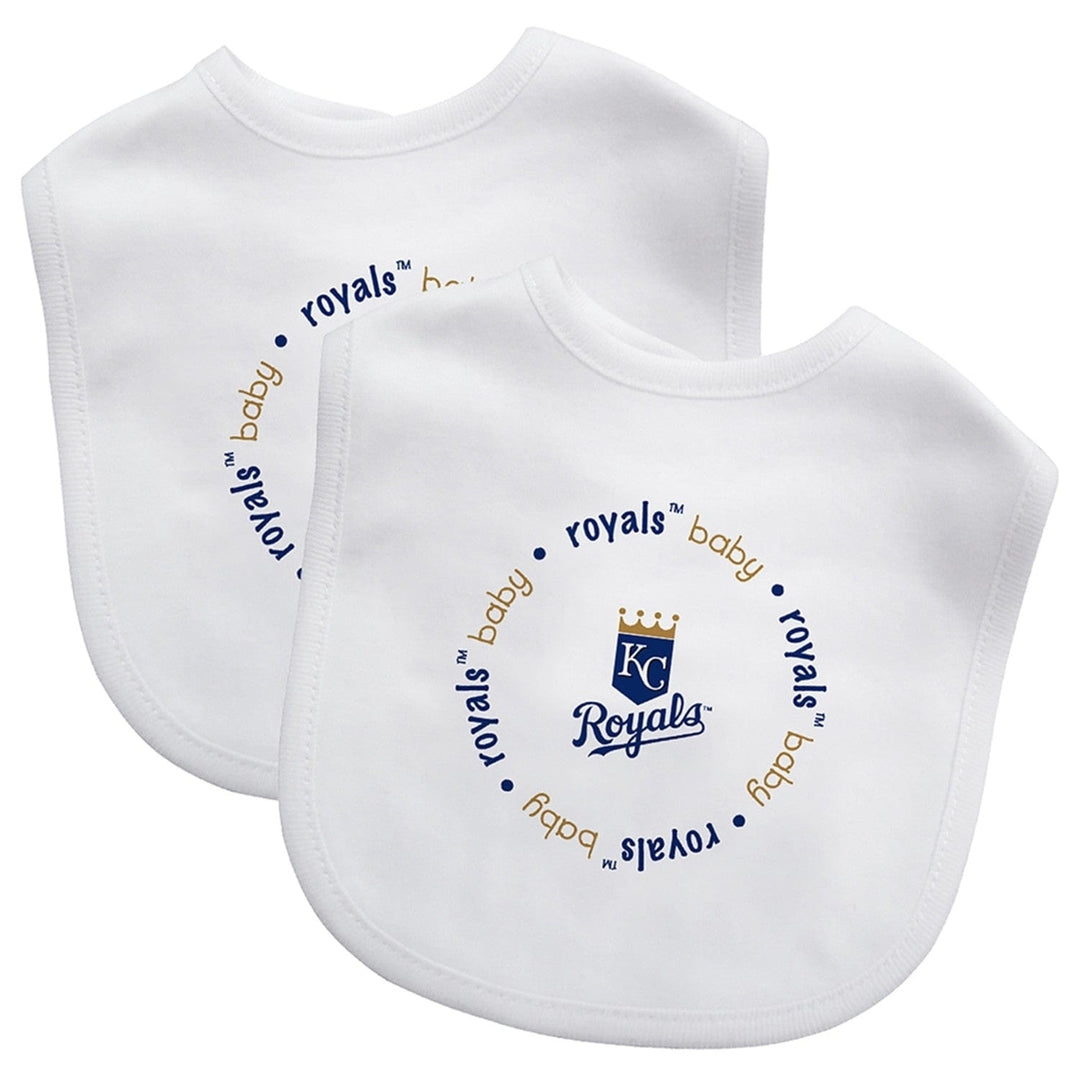 Kansas City Royals Baby Bibs 2-Pack Cotton MLB Team Logo Unisex Infant Care Image 1