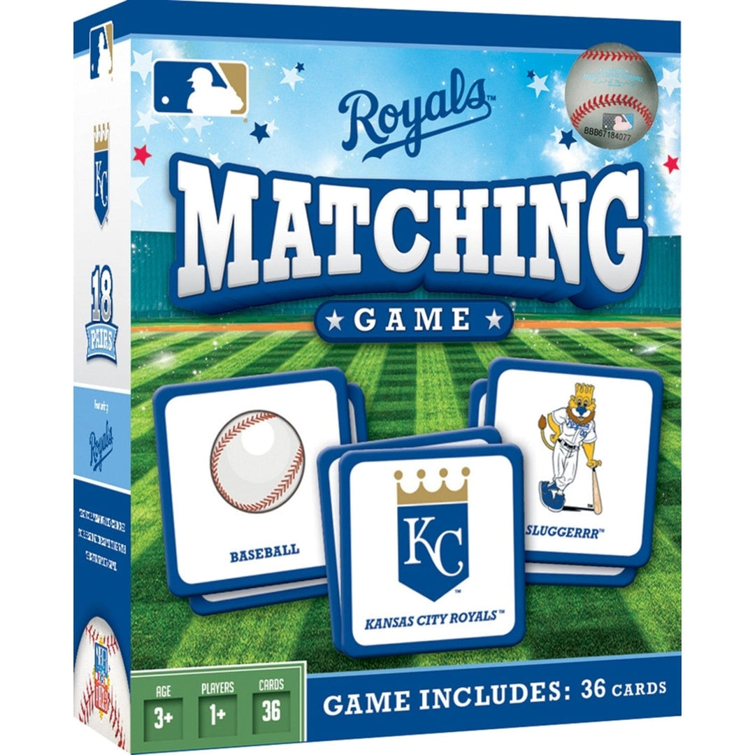 Kansas City Royals Matching Game MLB Family Card Game 18 Pairs of Symbols Image 1