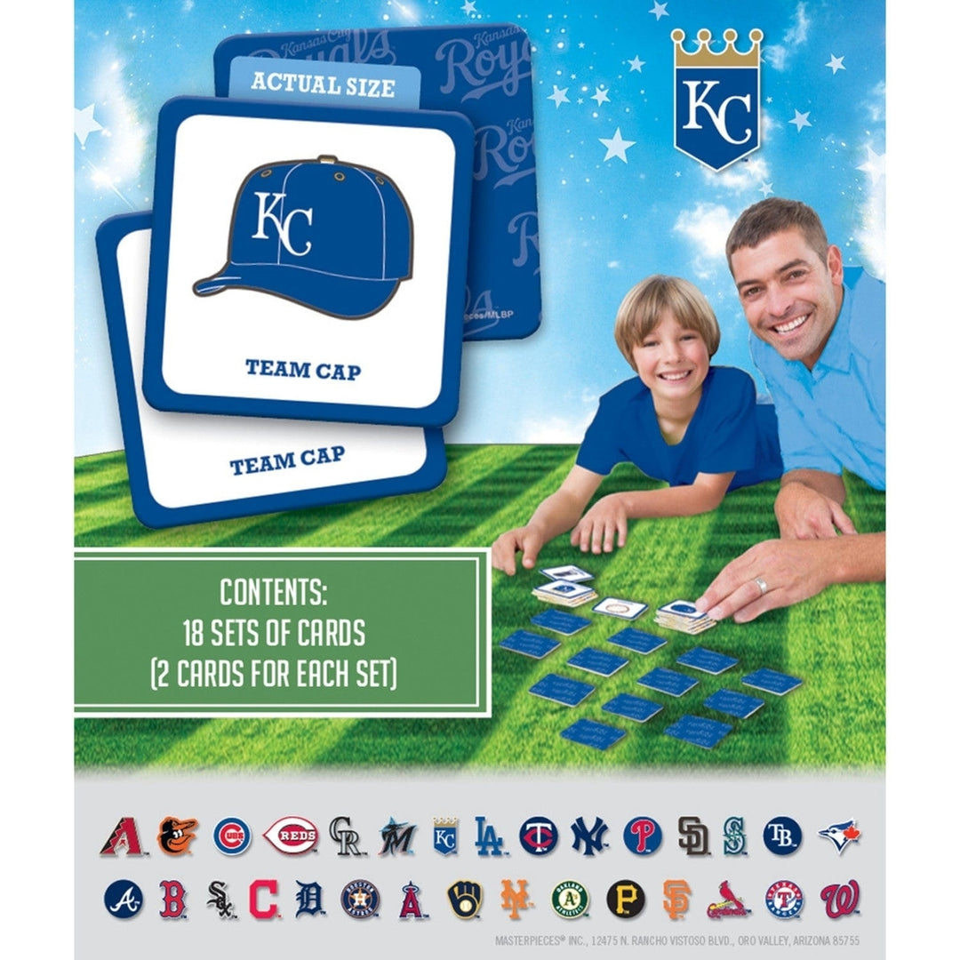 Kansas City Royals Matching Game MLB Family Card Game 18 Pairs of Symbols Image 3