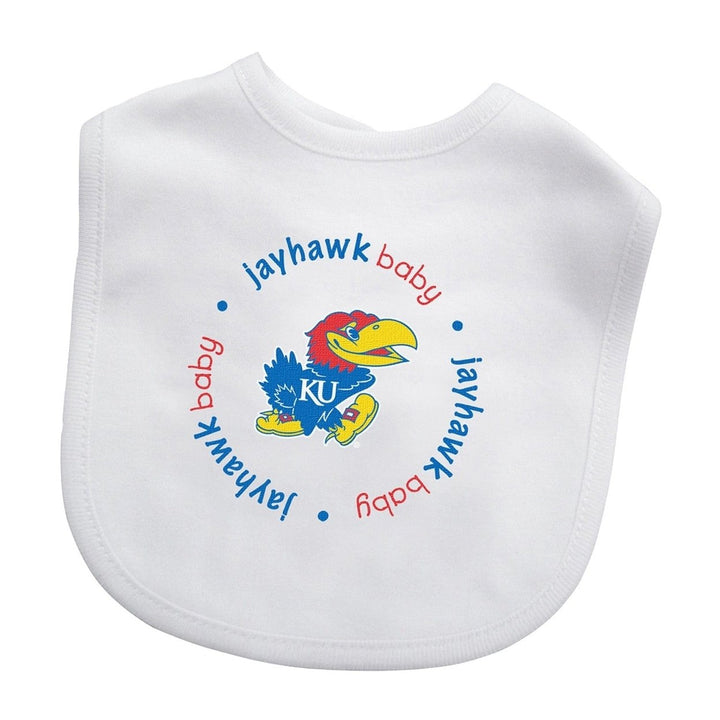 Kansas Jayhawks Baby Gift Set 3-Piece Unisex BPA-Free Bib Pacifier Bottle Image 2