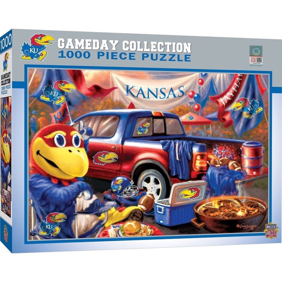 Kansas Jayhawks Gameday 1000 Piece Jigsaw Puzzle NCAA Recycled Chipboard Image 1