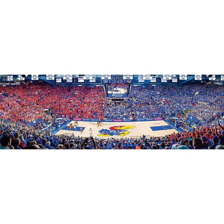 Kansas Jayhawks 1000 Piece Jigsaw Puzzle Panoramic Allen Fieldhouse NCAA Image 2