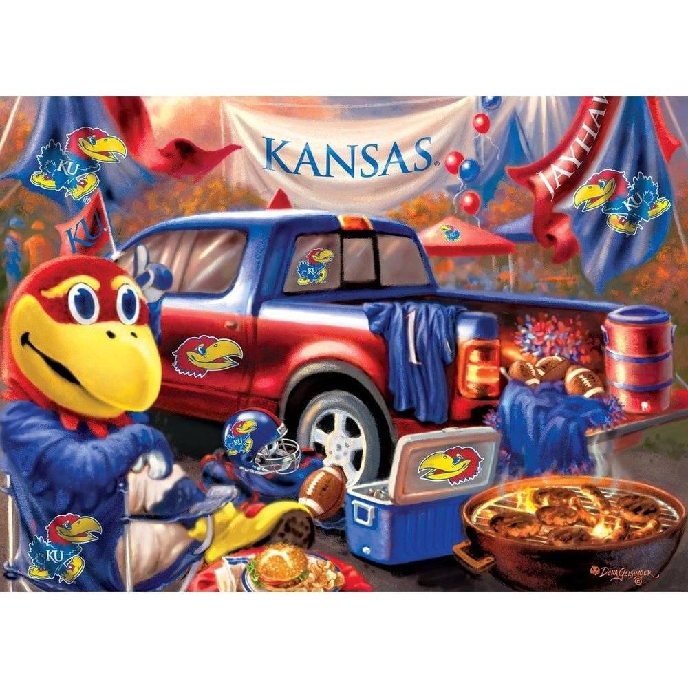 Kansas Jayhawks Gameday 1000 Piece Jigsaw Puzzle NCAA Recycled Chipboard Image 2