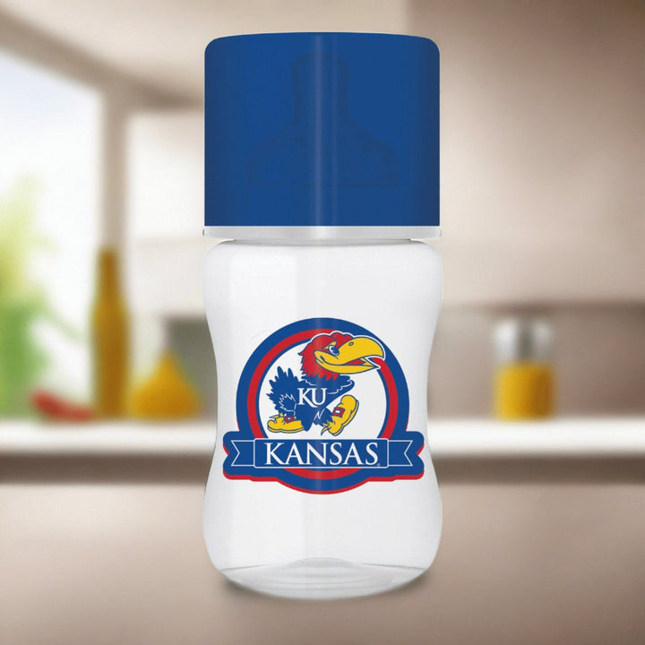 Kansas Jayhawks Baby Bottle 9oz BPA Free Silicone Nipple Infant Bottle Image 3