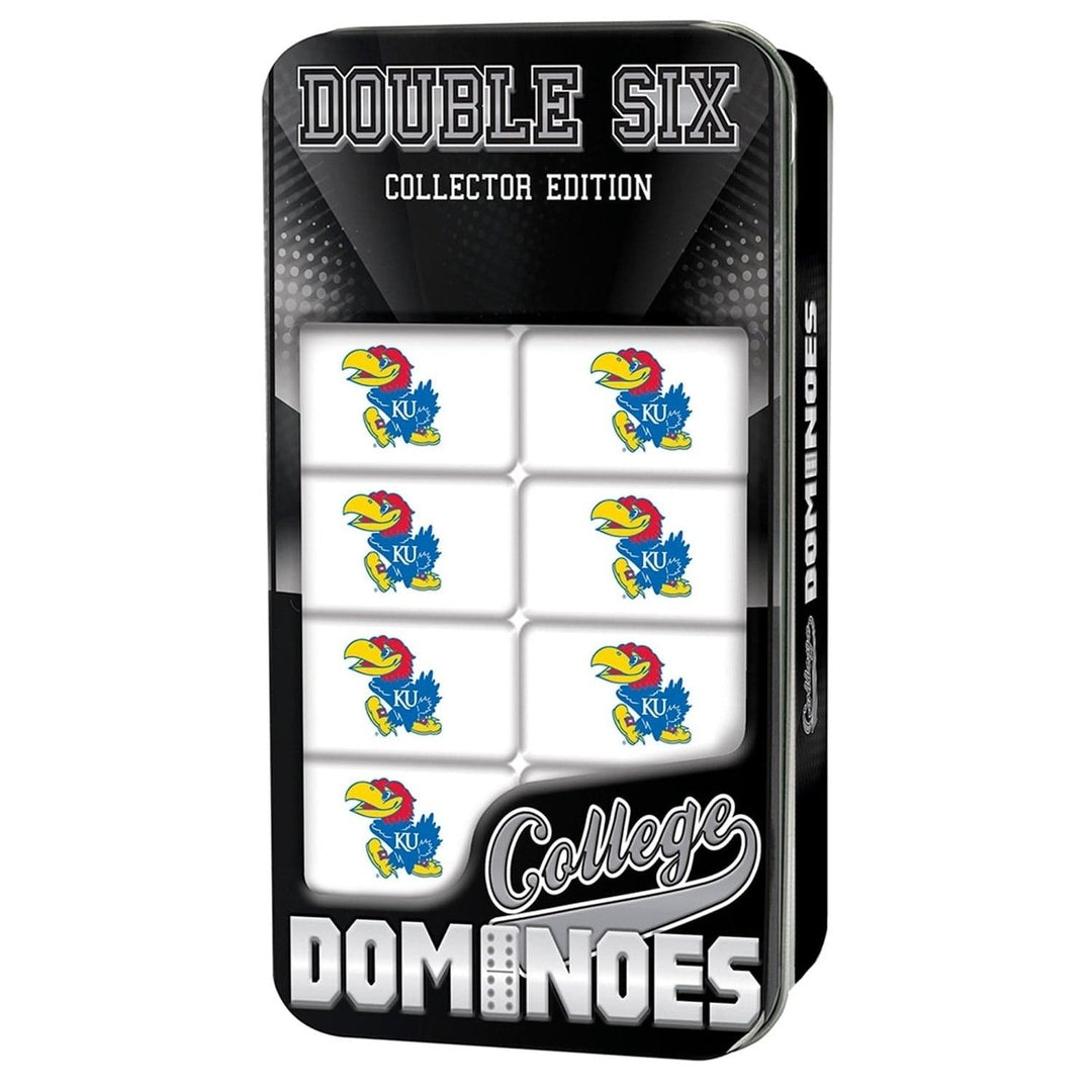 Kansas Jayhawks Dominoes Set Officially Licensed Collectible Tin Sports Game Image 1