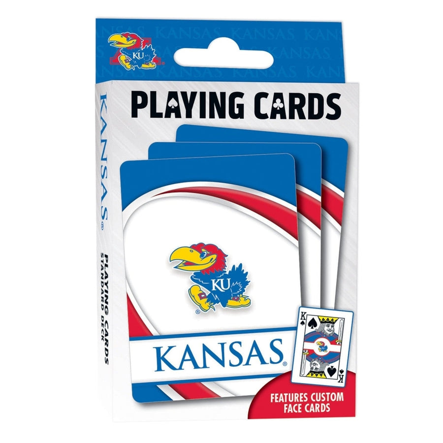 Kansas Jayhawks Playing Cards 54 Card Deck NCAA Team Logo Custom Design Image 1