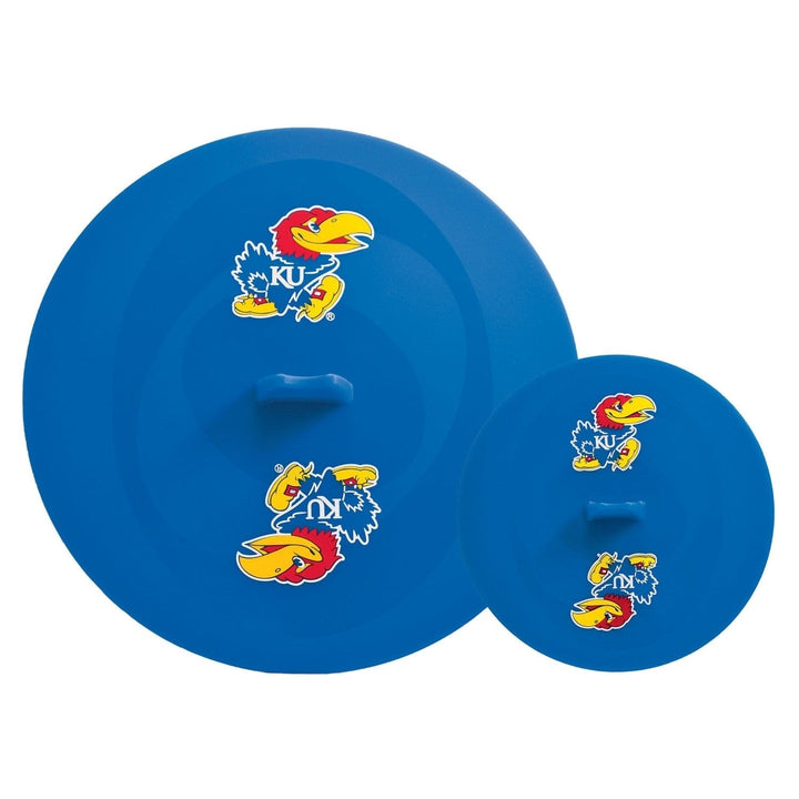 Kansas Jayhawks Food-Grade Silicone Cookware Topperz Game Day Lids by FanPans Image 1