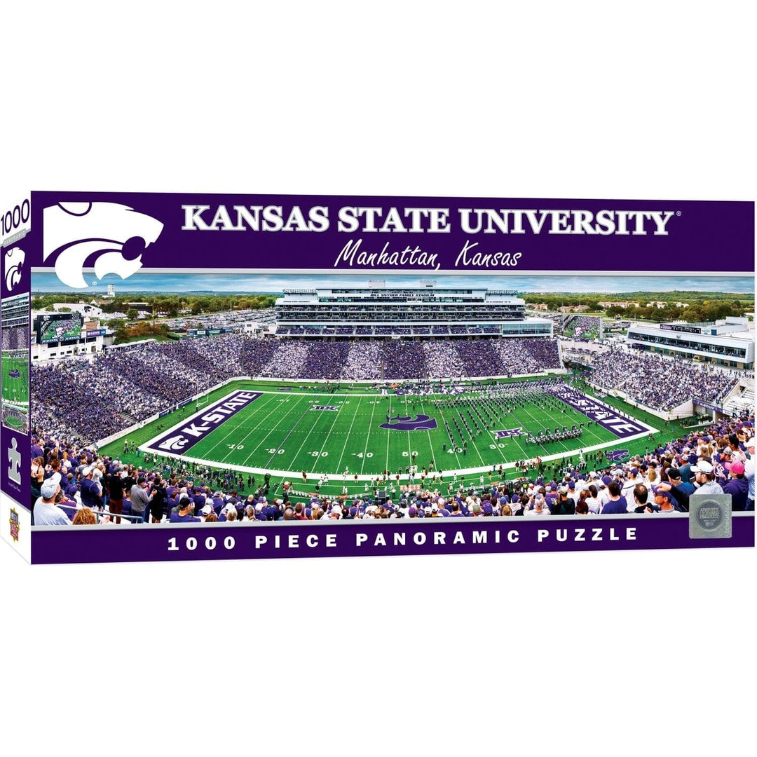 Kansas State Wildcats 1000 Piece Panoramic Jigsaw Puzzle 13x39 NCAA Gift Image 1