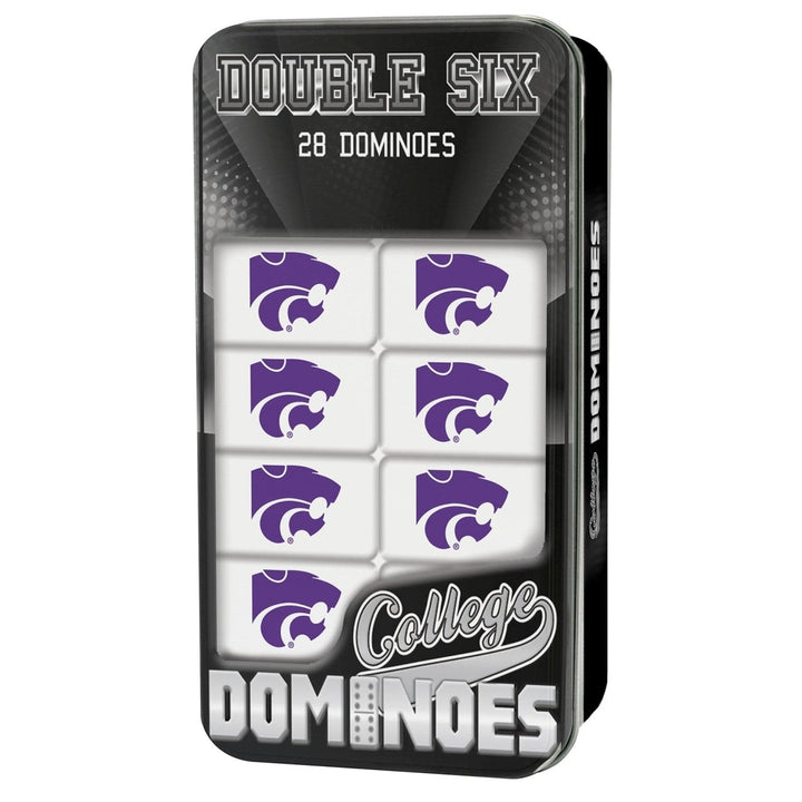 Kansas State Wildcats Dominoes Set in Collectible Tin Box with Team Logo Image 1