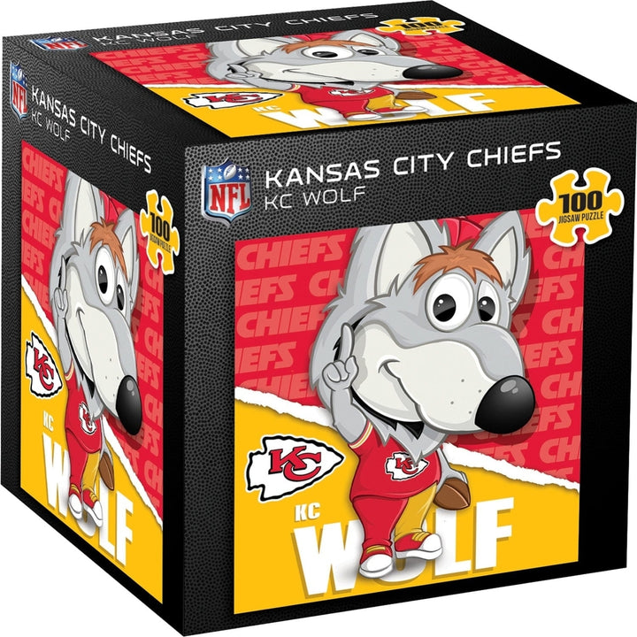 KC Wolf Kansas City Chiefs Mascot 100 Piece Jigsaw Puzzle 10x10 NFL Puzzle Image 1