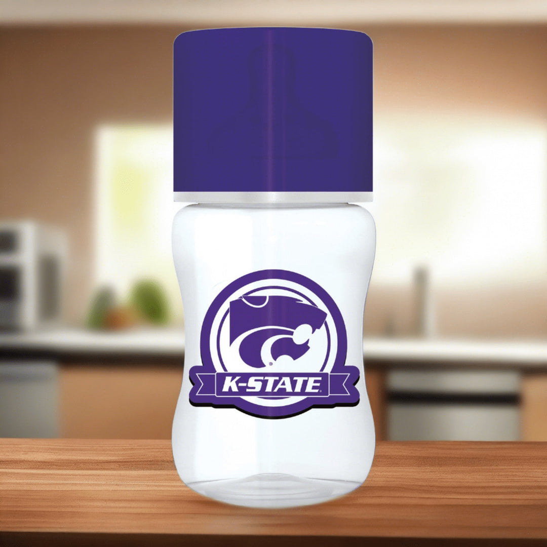 Kansas State Wildcats Baby Bottle 9oz BPA-Free Silicone Nipple Ergonomic Design Image 3