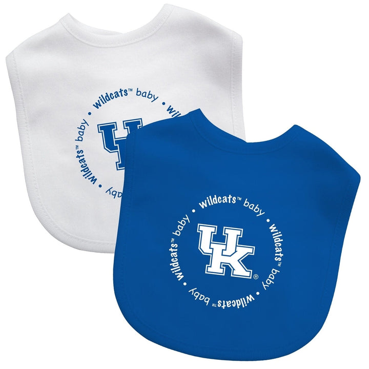 Kentucky Wildcats Baby Bibs 2-Pack Cotton Polyester Embroidered Team Logo Image 1