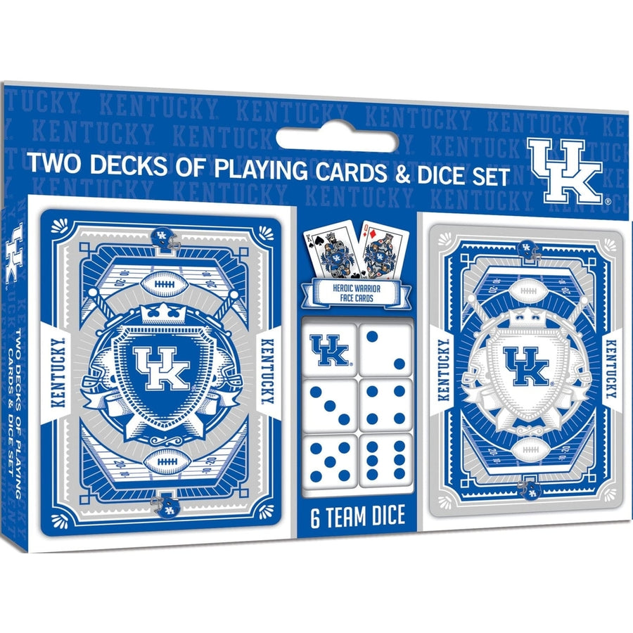 Kentucky Wildcats Playing Cards and Dice Set 2-Pack NCAA Casino Style Image 1