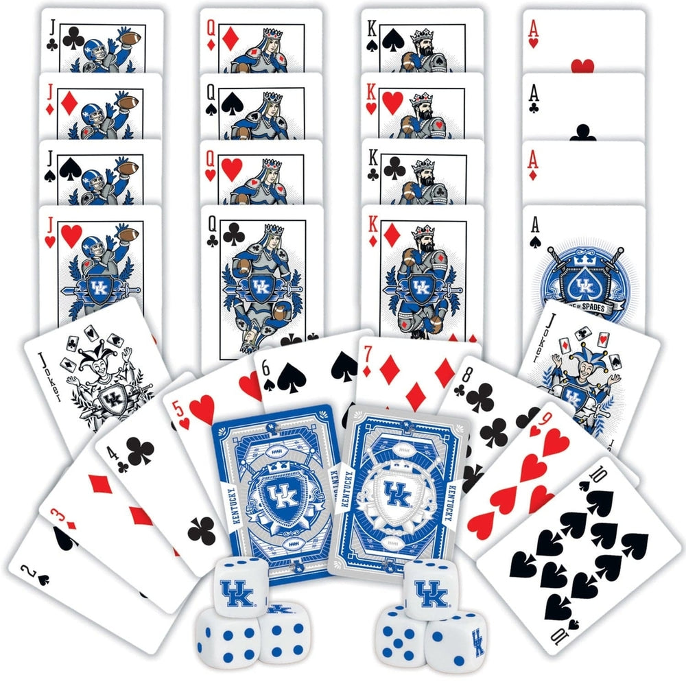 Kentucky Wildcats Playing Cards and Dice Set 2-Pack NCAA Casino Style Image 2