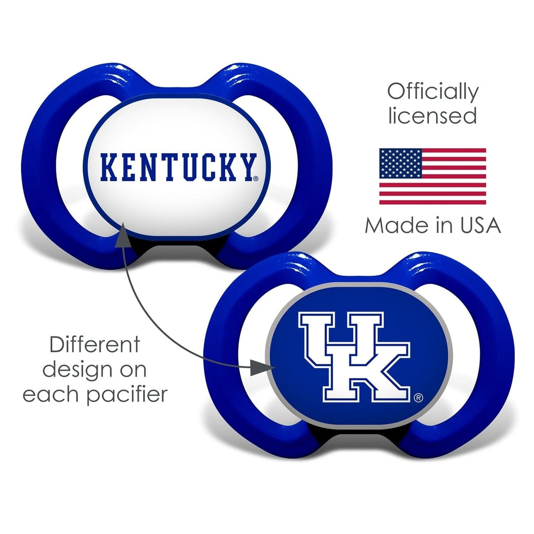 Kentucky Wildcats Pacifier 2-Pack BPA-Free Silicone Infant Soothing 3+ Months Image 3