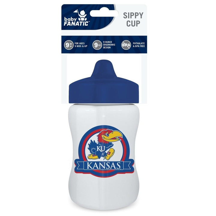 Kansas Jayhawks Sippy Cup BPA-Free 9oz Dishwasher Safe Toddler Unisex Drinkware Image 2