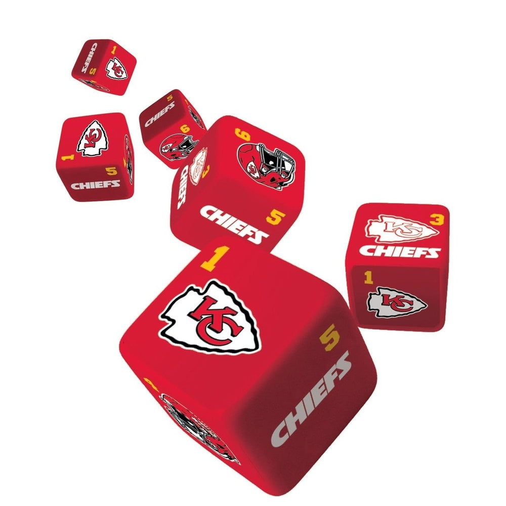 Kansas City Chiefs Dice Set 19mm Official NFL Team Colors Logo 6-Piece Set Image 2