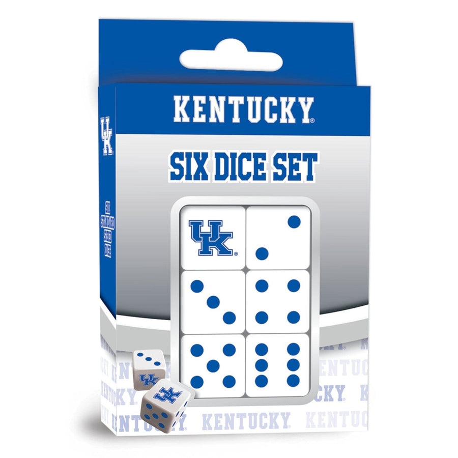 Kentucky Wildcats Gaming Dice Set 6-Piece D6 Officially Licensed 16mm Blue Image 1