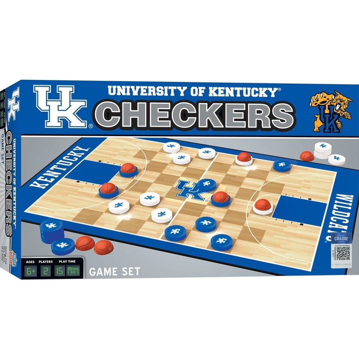 Kentucky Wildcats Checkers Board Game Officially Licensed NCAA 13"x21.375" Image 1