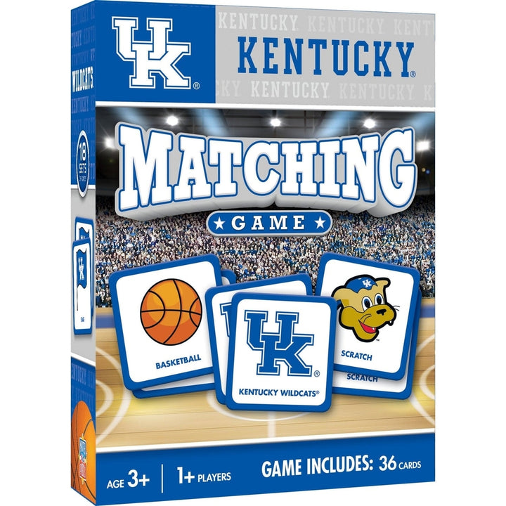 Kentucky Wildcats NCAA Matching Game Family Fun Memory Card Game 18 Pairs Image 1