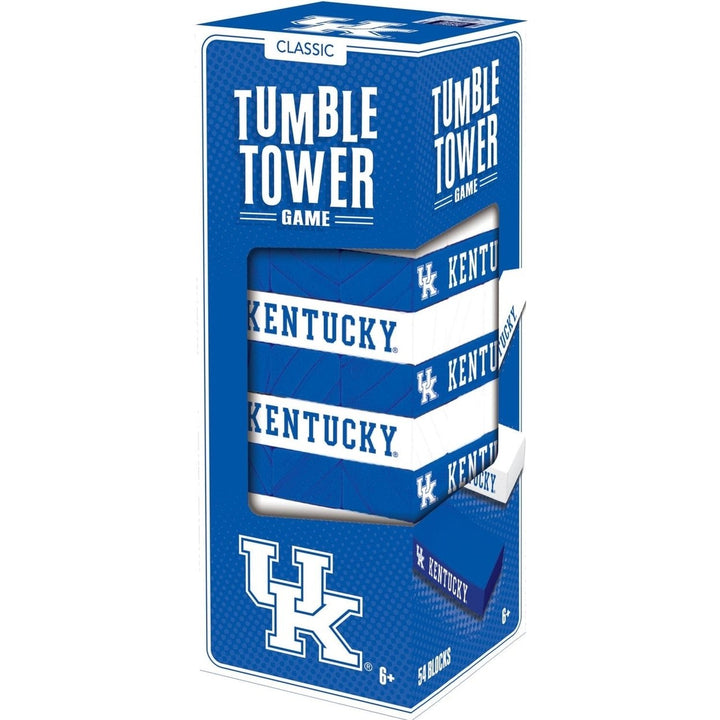 Kentucky Wildcats Tumble Tower Game 54 Wooden Blocks NCAA Team Game Classic Image 1