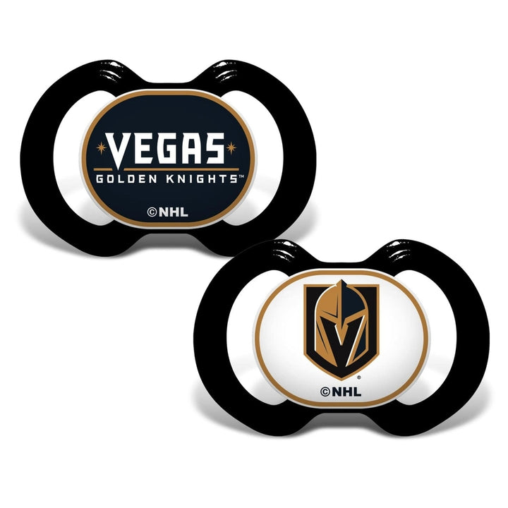 Las Vegas Golden Knights Pacifier 2-Pack BPA-Free Orthodontic Silicone Nipple Image 1