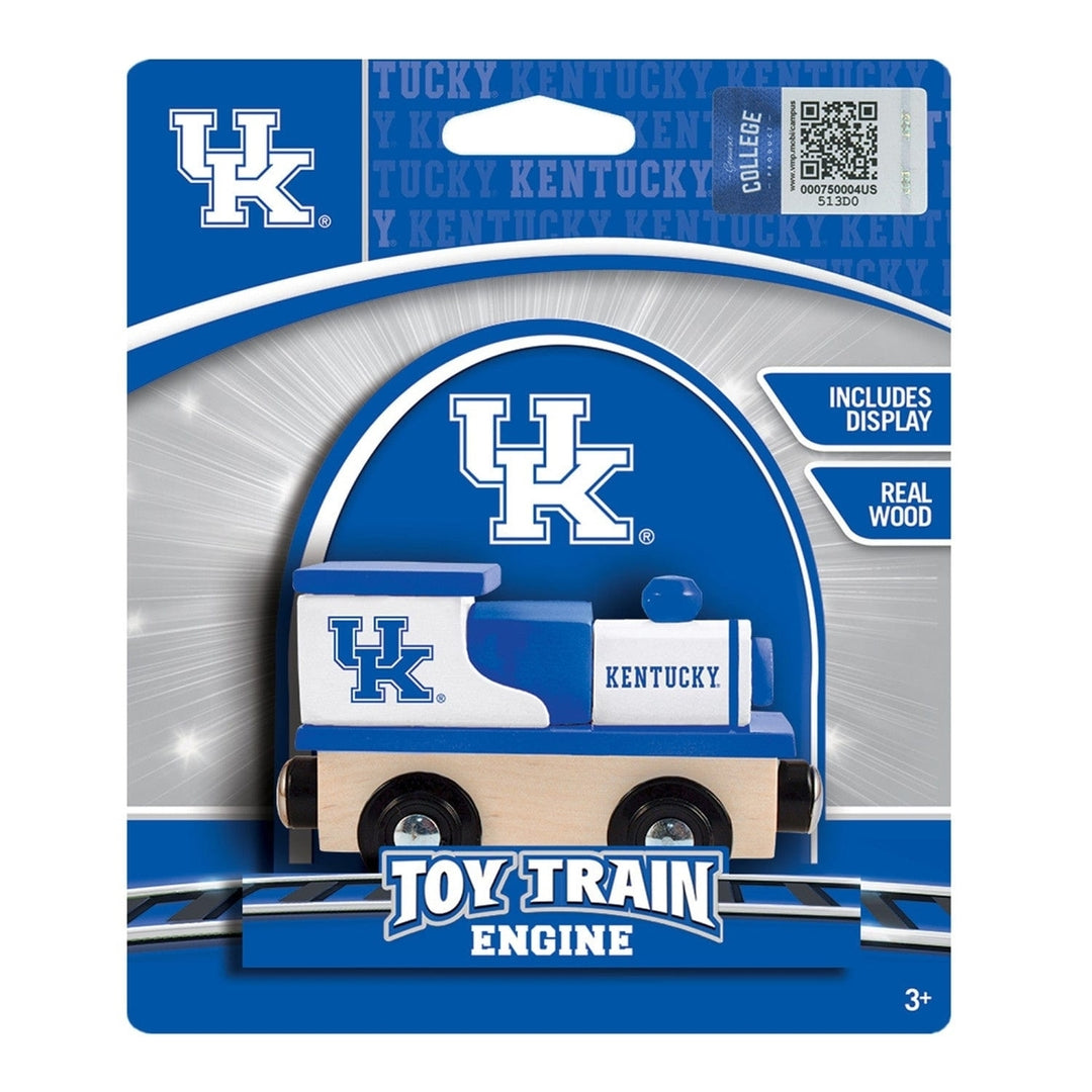 Kentucky Wildcats Wooden Toy Train Engine NCAA Officially Licensed Team Colors Image 2