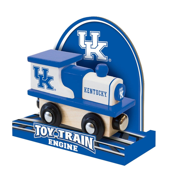 Kentucky Wildcats Wooden Toy Train Engine NCAA Officially Licensed Team Colors Image 3