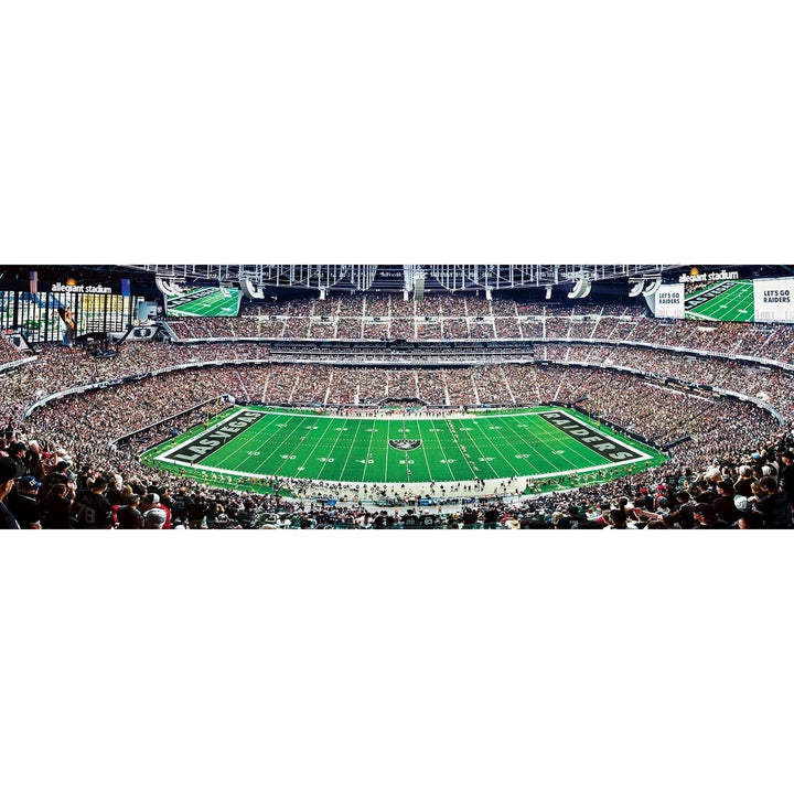 Las Vegas Raiders 1000 Piece Jigsaw Puzzle Panoramic Center View 13x39 Inches Image 2