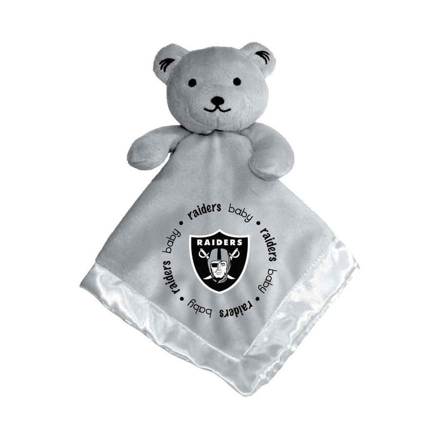 Las Vegas Raiders Security Bear Blanket Gray Soft Plush 14x14 NFL Baby Fan Image 1